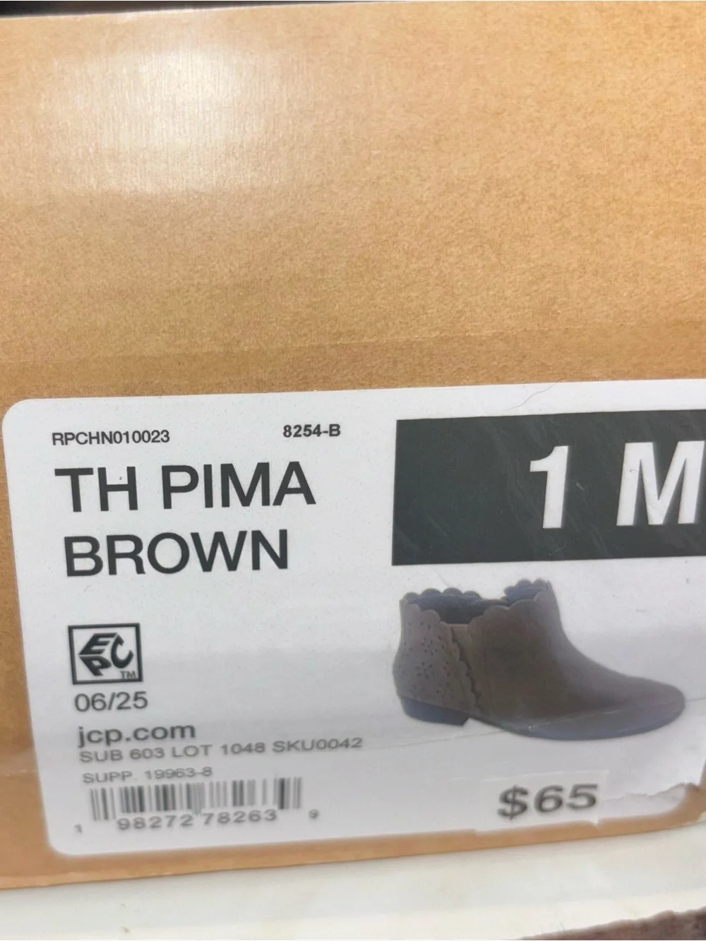 Thereabouts Pima Brown Girls Everyday Ankle Boots 1 2 3